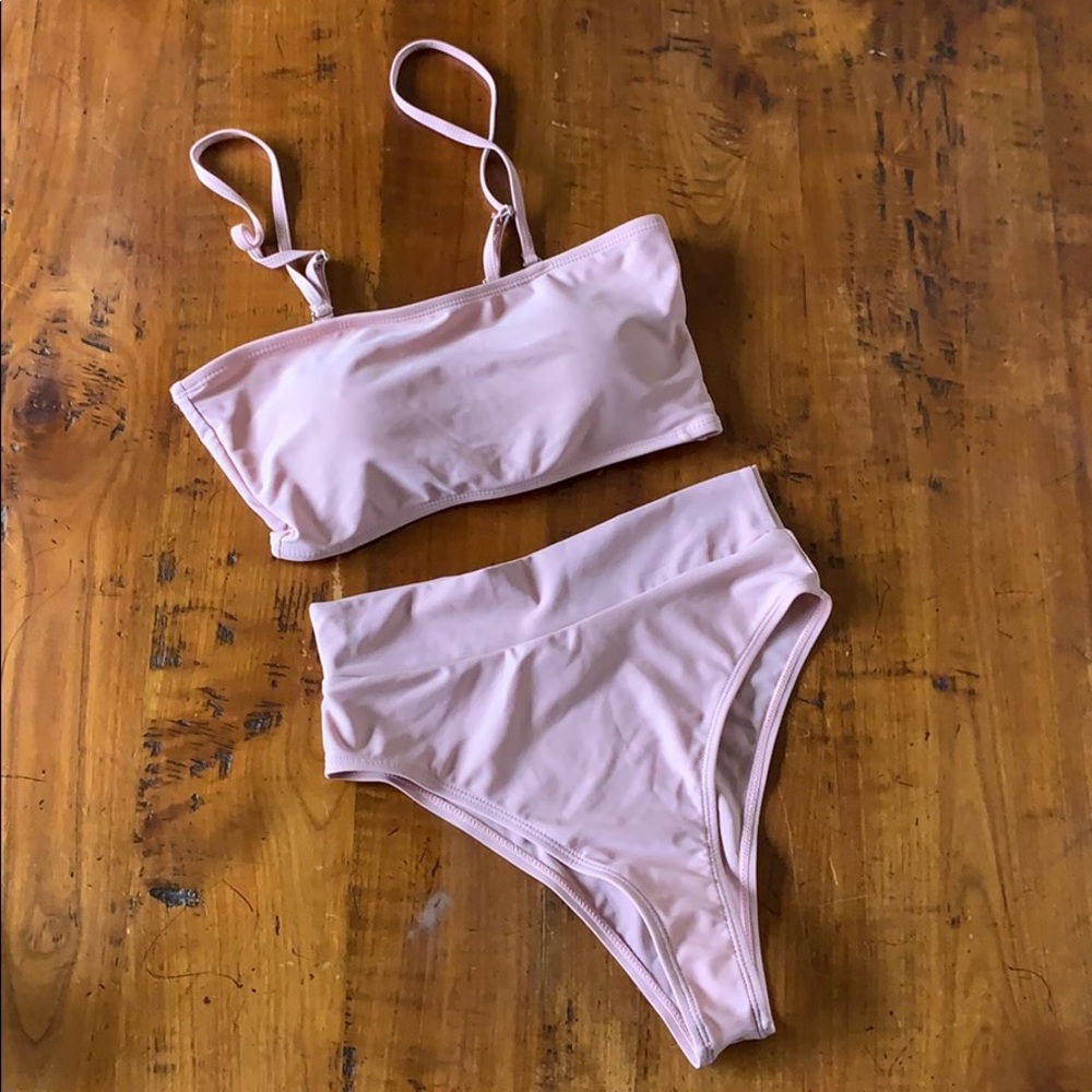 Small Blush Pink High Waisted Bikini